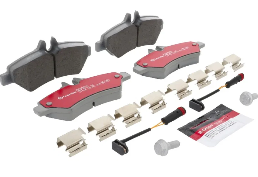 P50084SD – BREMBO Brake Pad, FMSI Number D1317-8431 Ceramic Set Of 4 With Pad Shims/ Mounting Hardware/ Brake Lubrica...